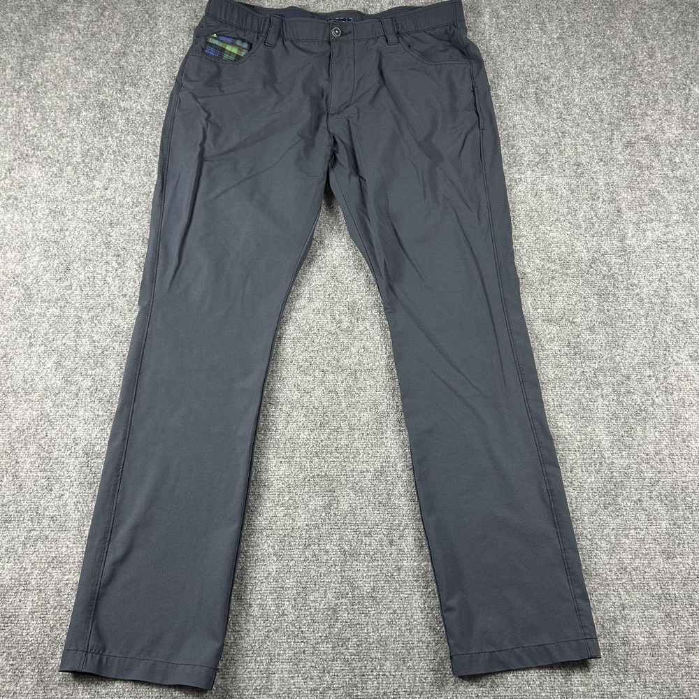 William Murray Pants Mens 36x32 Blue Straight Fit Stretch Chino Golf‎ Casual